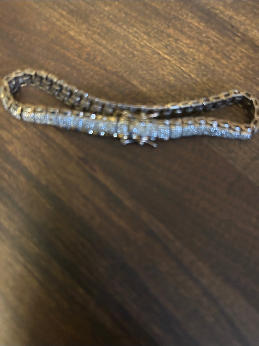 Elegant Silver Crystal Tennis Bracelet - Women